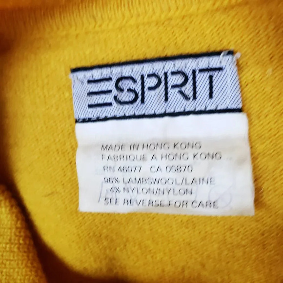Esprit Knit Dress Vintage w/ Gold Collar Polo Style Pullover Size Small - Med - Picture 6 of 6